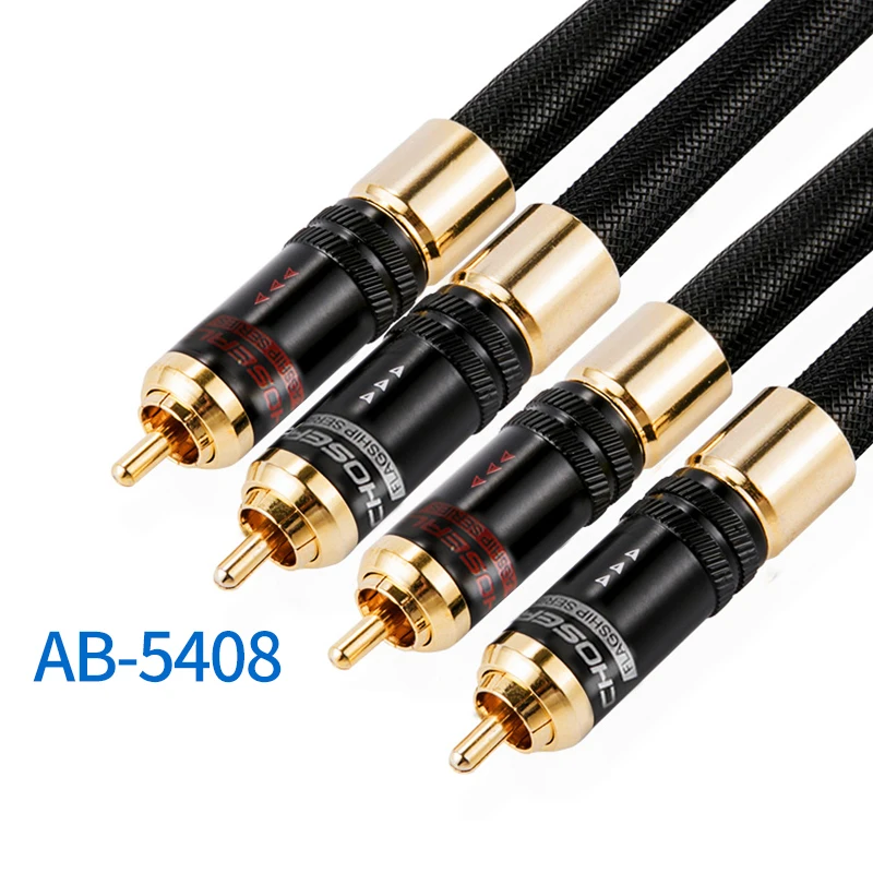 Choseal AB-5408 كابل محوري رقمي, 6N OCC 24K مطلية بالذهب