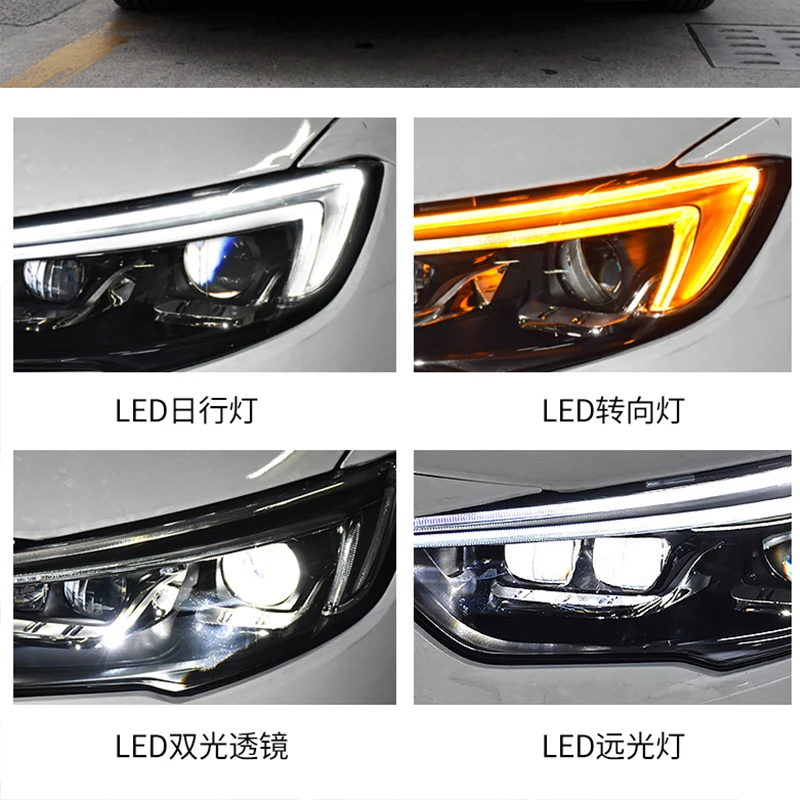 2 pcs Headlights for Opel Buick Regal LED Headlight 2017-2019 Head Lamp DRL Signal Projector Lens Automotive car Accessories