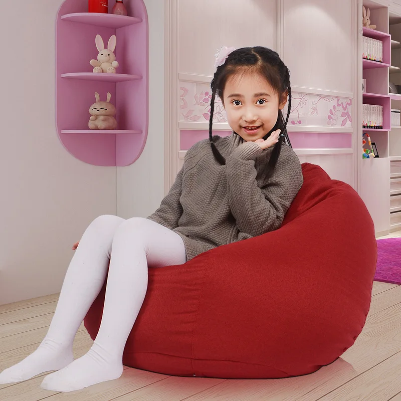 

Solid Couch Kids Bean Bag Sofa Soft Leisure Kids Sofa Puff Living Room And Bedroom Lazy Beanbag Chair Children Tatami Sofa Bed