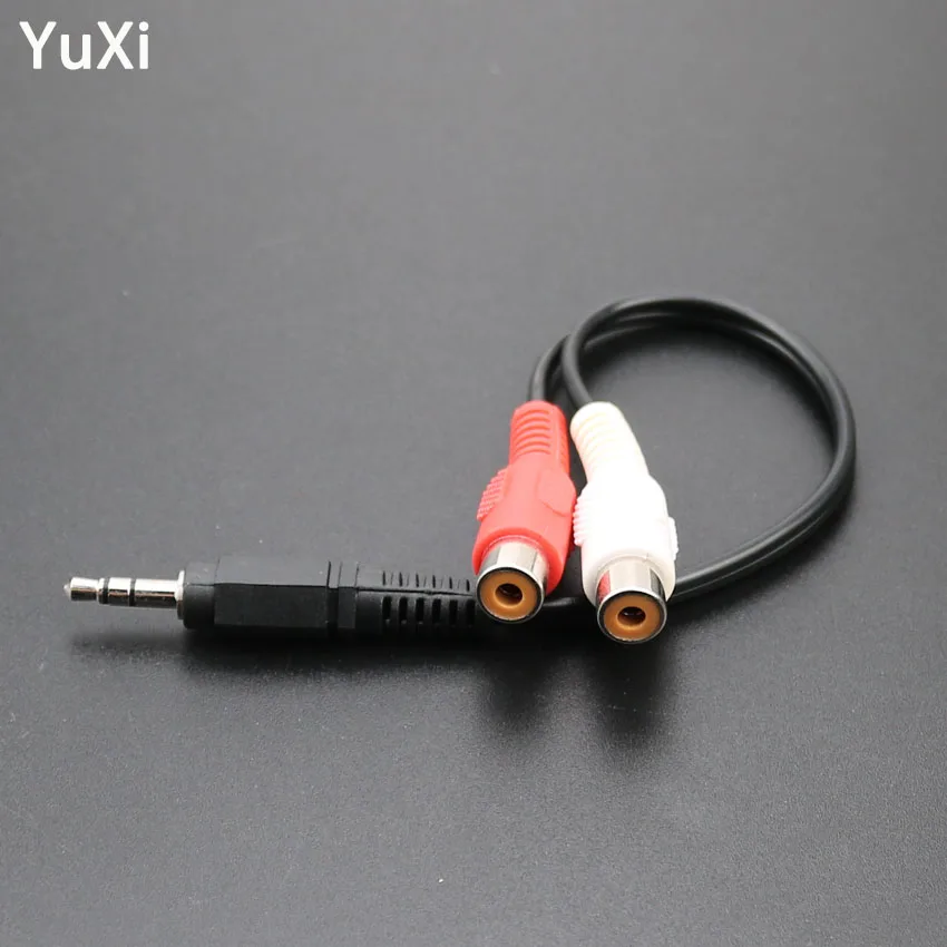 

YuXi 3.5mm Male Jack to 2 RCA Female Plug Adapter Cable Mini Stereo Audio Cable Headphone Y Audio Cable Connector