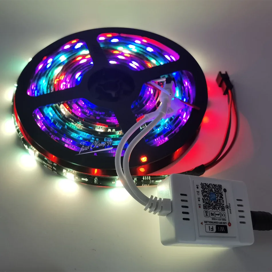 Smart WiFi Voice LED Controller APP 2 output Controller 28key IR remote 5-24V for WS2811 WS2812B Addressable RGB LED Strip