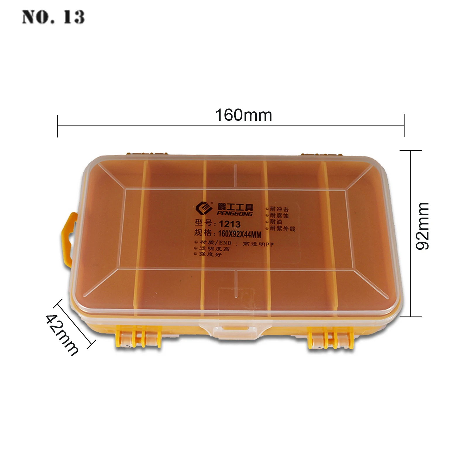 New 13 Grids Transparent Screws Storage Box Double-Side Multifunctional Storage Tool Box Portable Plastic Storage Case for Tools