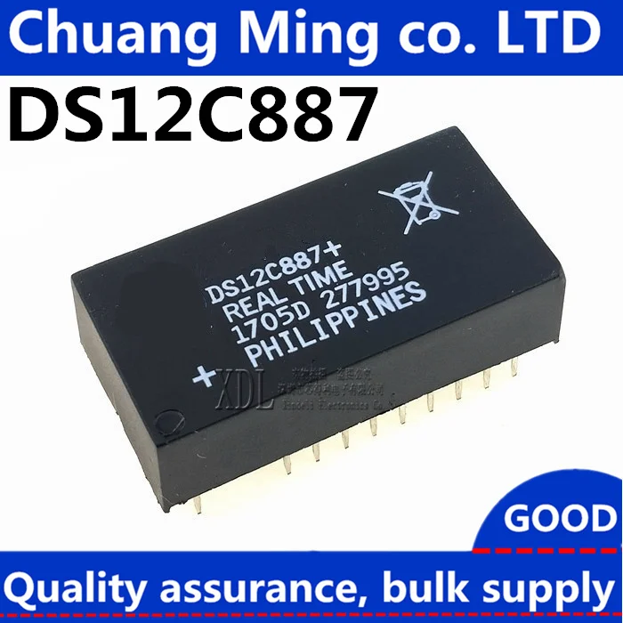 Free Shipping 5pcs/lots DS12C887 DS12C887+ Clock real time chip DIP In Stock