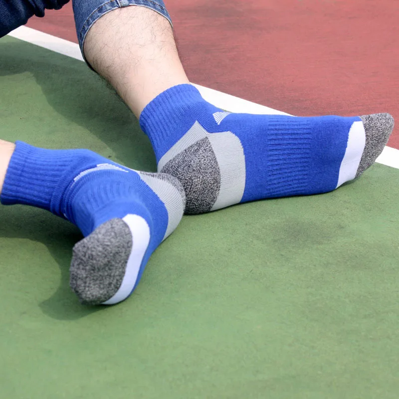 5Pairs/Lot High Quality Men's Sport Socks Combed Cotton New Casual Breathable Socks Man Stripe Long Sock EU39-45