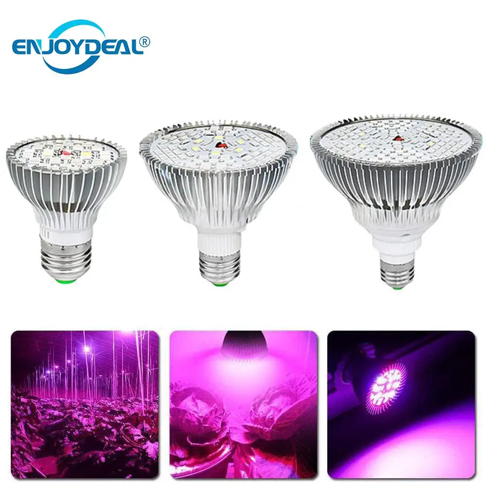 

LED Plant Grow Light E27 5730SMD Full Spectrum Growing Lamp for Indoor Garden Greenhouse Flowers Vegetables Seedling Growth