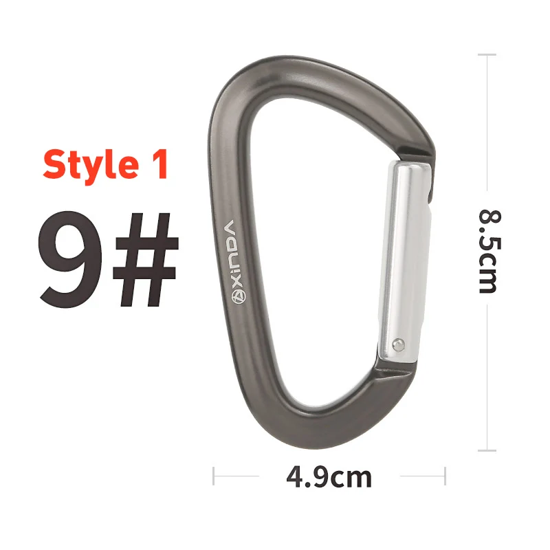 Xinda Outdoor Multifunktionale Quickdraw Schnalle Wandern Camping Schlüsselanhänger Rucksack Hängematte Schaukel D-Form Karabiner für Schlüssel