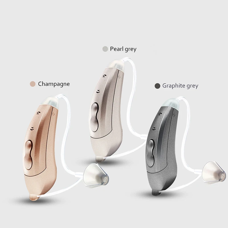 Digital Hearing Aids Tinnitus Mask 8-Channel Audifonos BTE Sound Amplifers Ear Aids for Elderly Moderate Hearing Amplifier