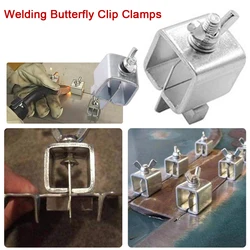 2/4/8pcs Welding Butterfly Clip Clamps Holder Butt Welding Clamp Welding Positioner Fixture Adjustable for Welding Clamps Tools