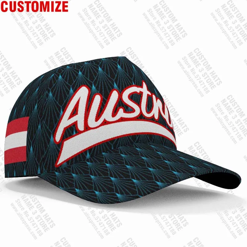 Austria Baseball Caps Free 3d Custom Name Number Team Logo Aw Fishing Hats Aut Osterreich Travel German Nation At Flags Headgear