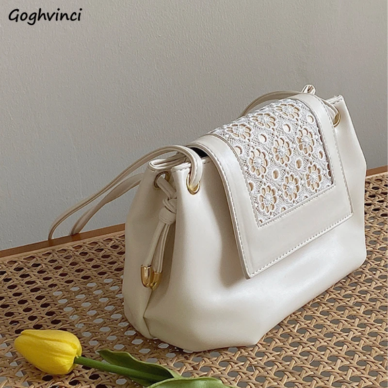 Women White Shoulder Bags Elegant Chic Korean Style Female Daily Crossbody Bag Pleated Underarm Fashion PU Leather All-match Ins