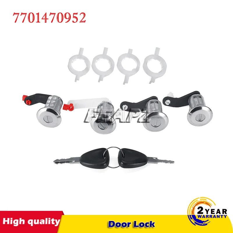 4pcs/set Car Door Lock Barrel Cylinders  For Renault Master 2 Mascott Opel Movano 2 Nissan Interstar 1998-2008 7701470952 256524