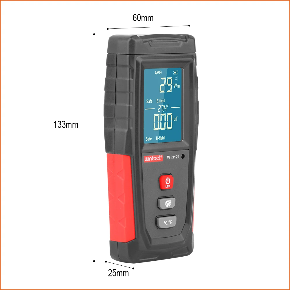 RZ-Detector de radiación de campo electromagnético, probador Emf, medidor recargable portátil, contador de emisión, dosímetro, ordenador