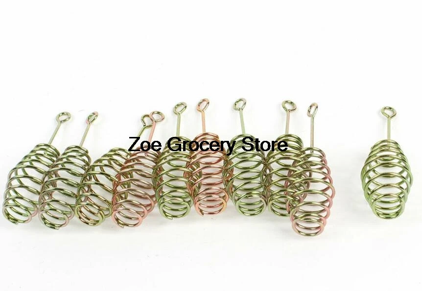 10 Pcs Bronze Tone Replacement Metal Feeder Coil Spring for Fishing