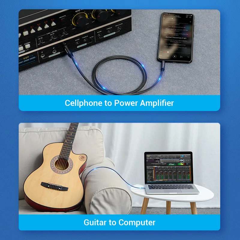 Vention 6.5 do 3.5 Jack Aux Adapter kabla do głośnika Wzmacniacz gitarowy TRS Kabel audio Jack 3,5 mm do 6,5 mm Kabel audio Auxiliar