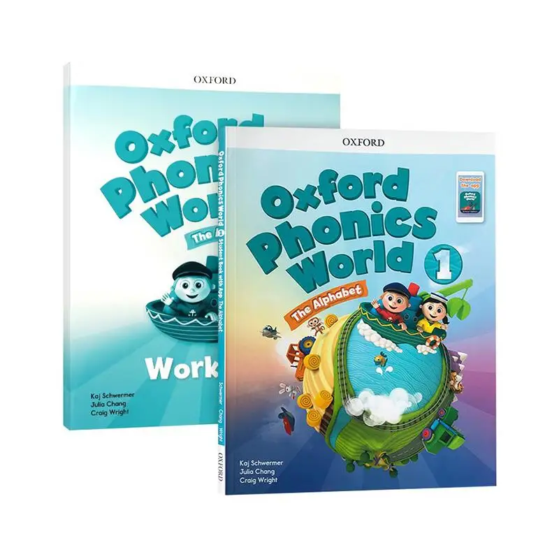 Oxford phonics world storybook para niños, estuche de aprendizaje temprano en inglés, libros de trabajo, juguetes educativos, 10 libros