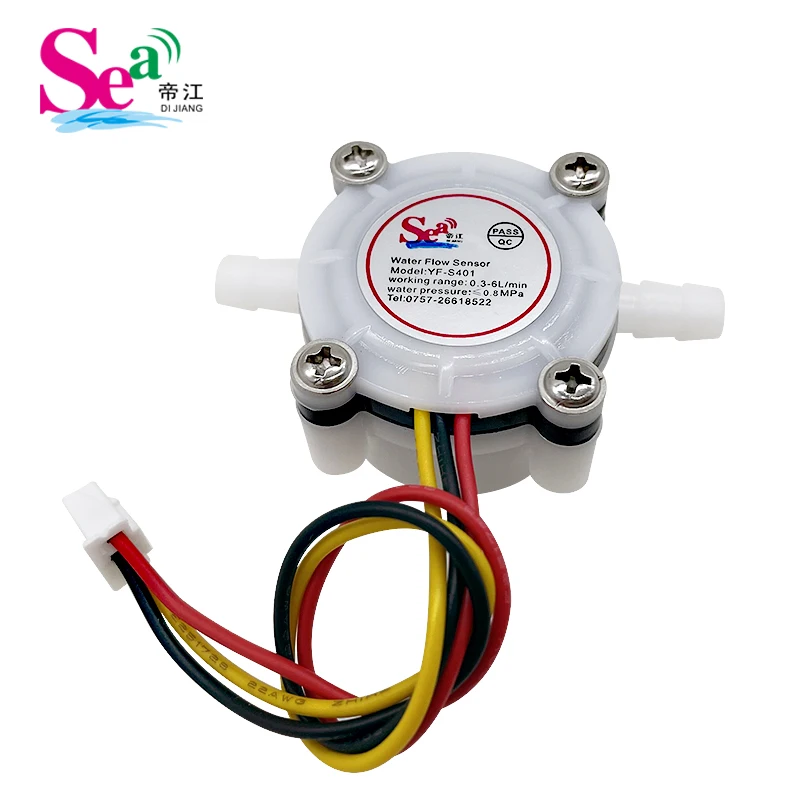 Water Flow Sensor กาแฟเครื่องมิเตอร์ YF - S401 6มม.หลอด Flowmeter Water Purifiers Hall Sensor