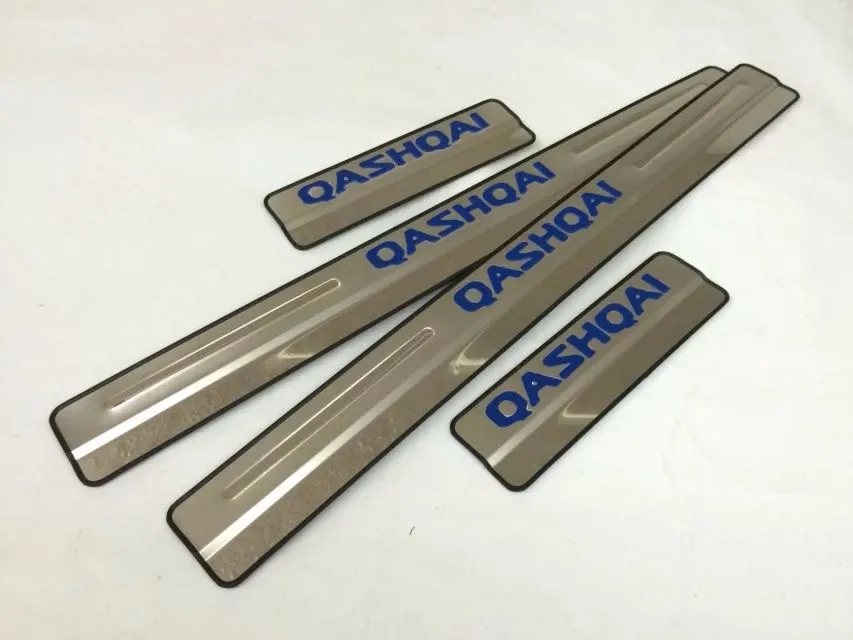 For Nissan Qashqai J11 2014 2015 2016  Car Accessories Door Sill Scuff Plate Stainless Steel Door Sills Pedal Sticker