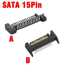 10PCS 15Pin SATA Male Soldering Plug Socket Jack Connector 90 Degrees PC computer MOD DIY
