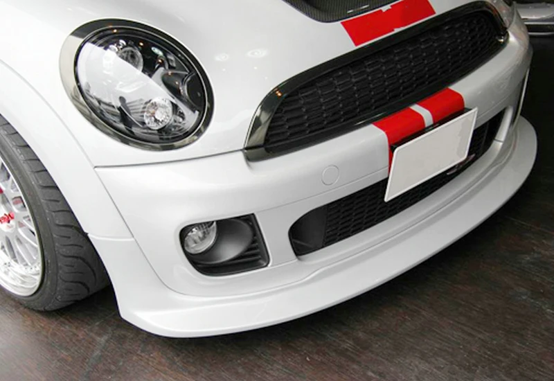 For Mini Cooper R56 JCW Mon Fiberglass Front Lip FRP Fiber Glass Bumper Splitter (facelifted)(For JCW MC after front bumper)