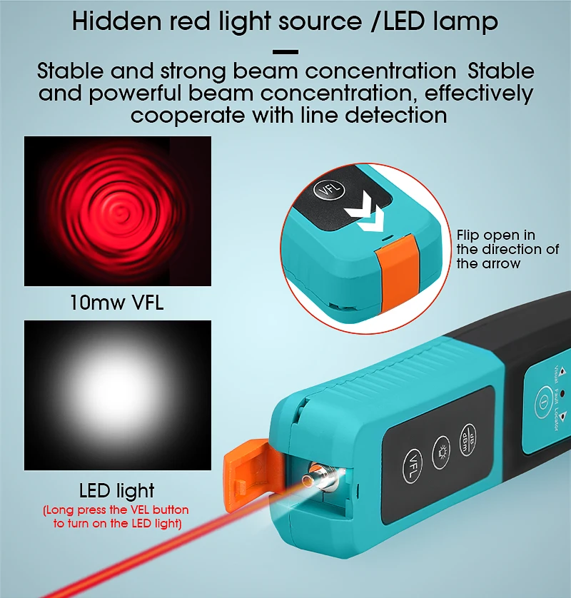 

COMPTYCO AUA-40 Fiber Optic Identifier Live Fiber Optical Identifier with Built in 10mw Visual Fault Locator 800-1700nm SM MM