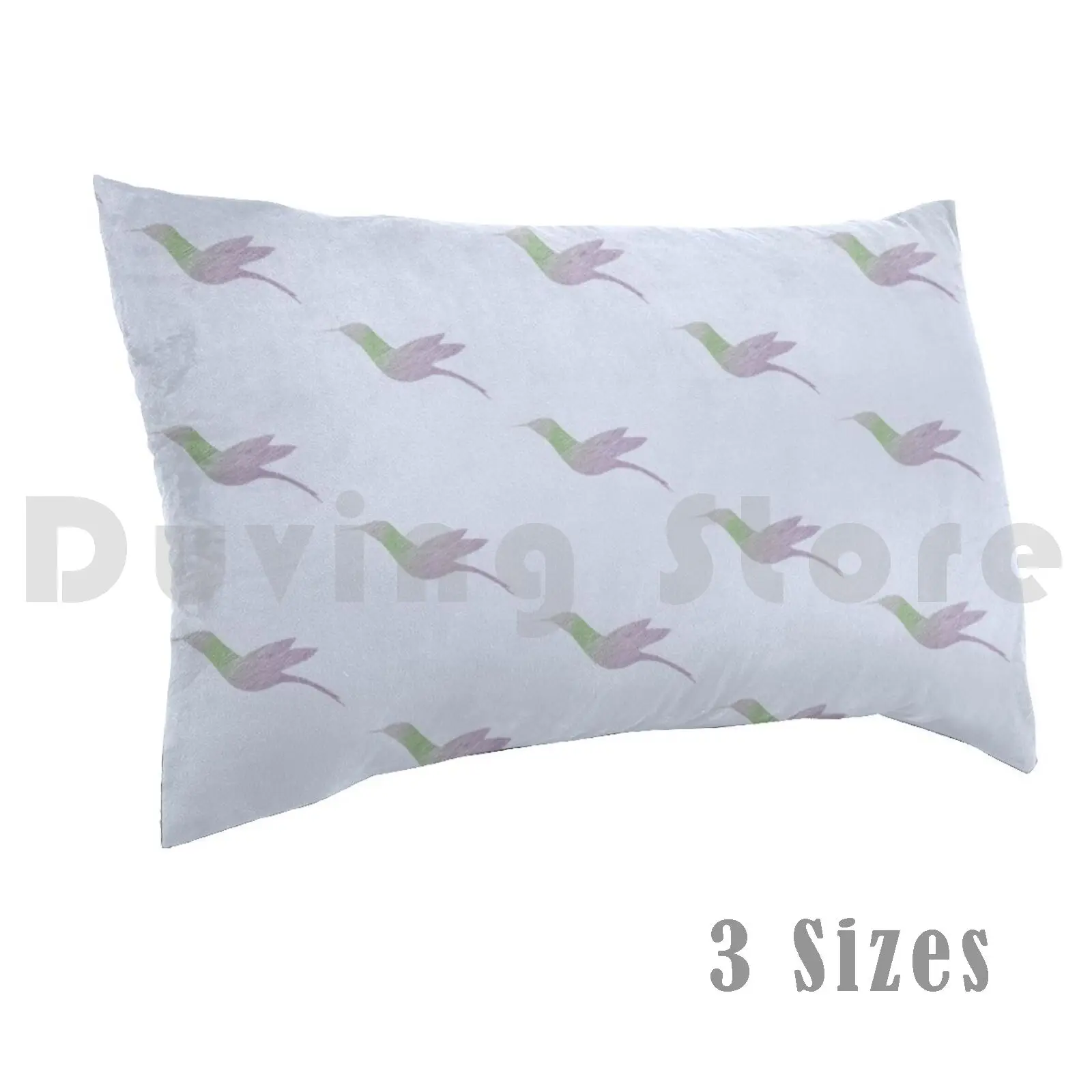 Pretty Pastel Hummingbird Sketch Pillow Case Printed 50x75 Hummingbird Hummingbird Sketch Hummingbird Drawing