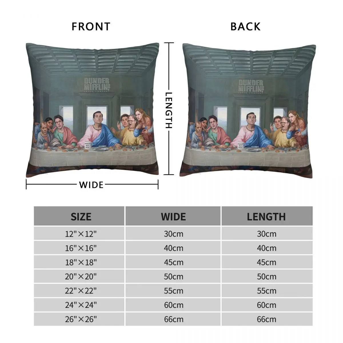 The Last Supper Office Edition Square Pillowcase Polyester Linen Velvet Printed Zip Decor Throw Pillow Case Room Cushion Cover