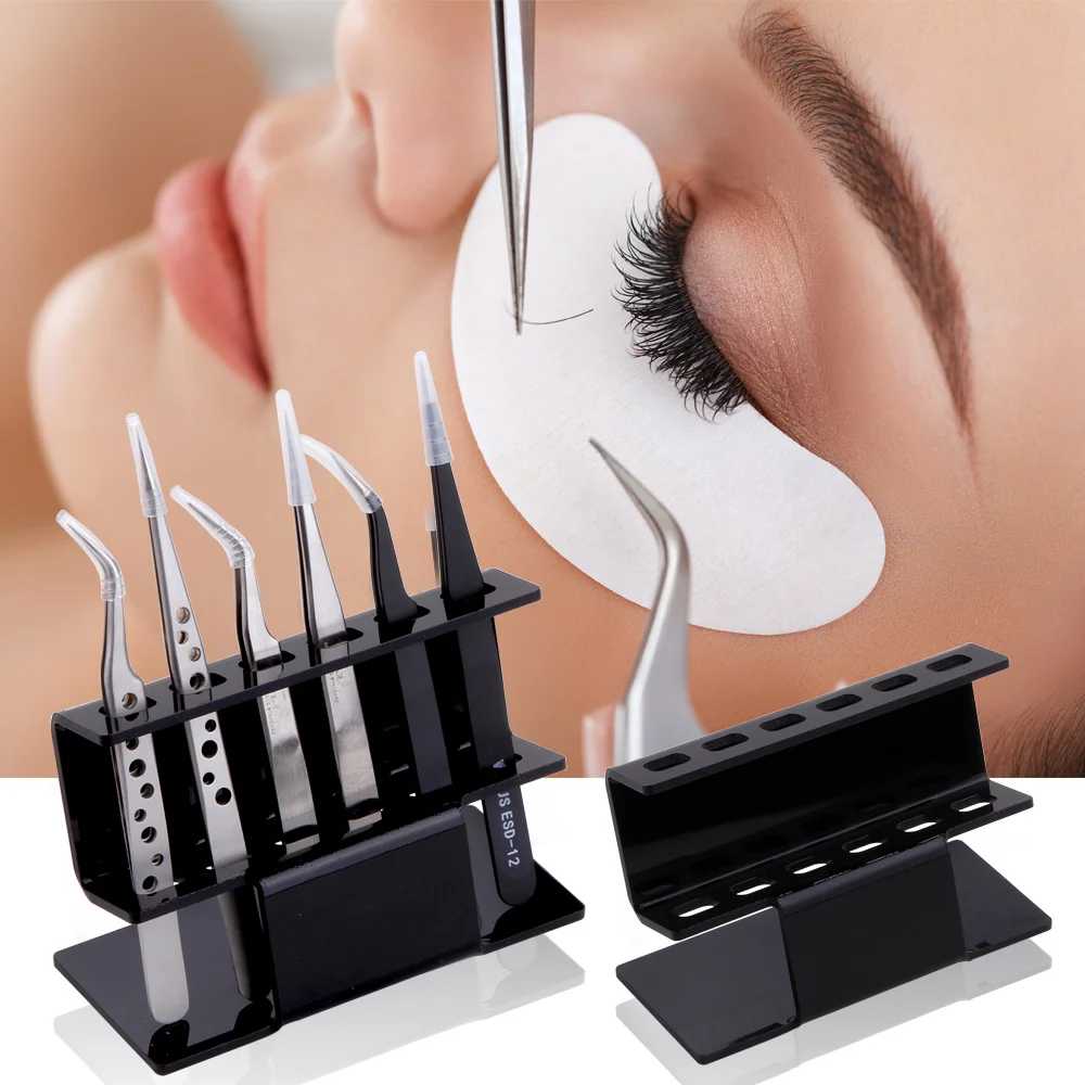 Eyelash Tweezers Storage Stand Eyebrow Tweezers Holder Eye Lashes Tweezers Lash Extension Organizer Holder Stand Makeup Tools