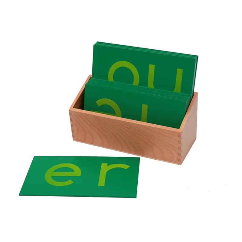 Sandpaper Double Letters Montessori Lower Case Alphabet Board Kids Language Learning Resources Early Childhood Education - view 3