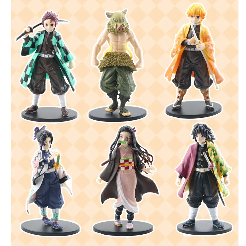 

Anime 16cm Demon Slayer Figure Kamado Tanjirou Nezuko Action Figures PVC Model Toys Zenitsu Figurine Inosuke Kimetsu No Yaiba