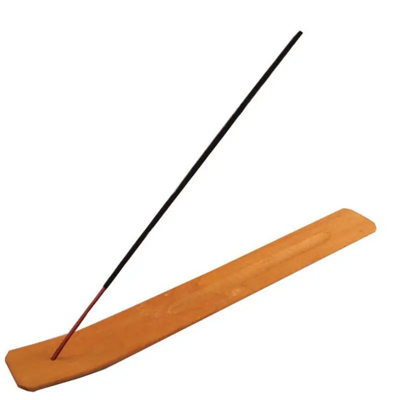 Natural Plain Wood Wooden Incense Stick Ash Catcher Burner Holder Incense Stick Holder Home Decor 24*3.5cm LX8012