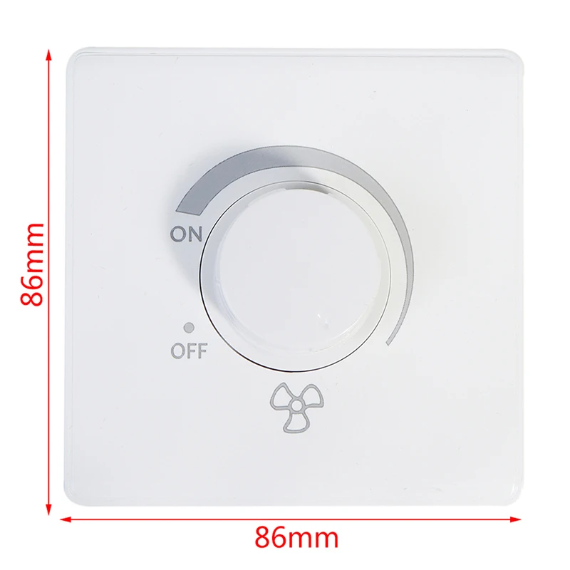 Ceiling Fan Adjustment Stepless Speed Controller Wall Switch 220V 10A Ceiling Fan Speed Control Switch Home Accessory