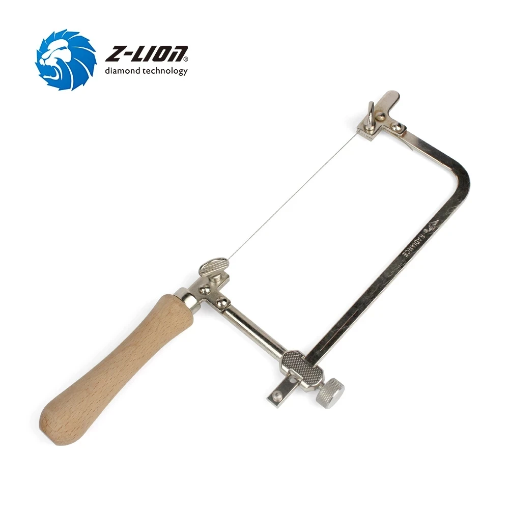 Z-LION 1PC Coping Saw Steel Frame With 2m Diamond Wire Saw Dry Wet Use For Wood Stone Jade Metal Cutting Multifunction Hand Tool