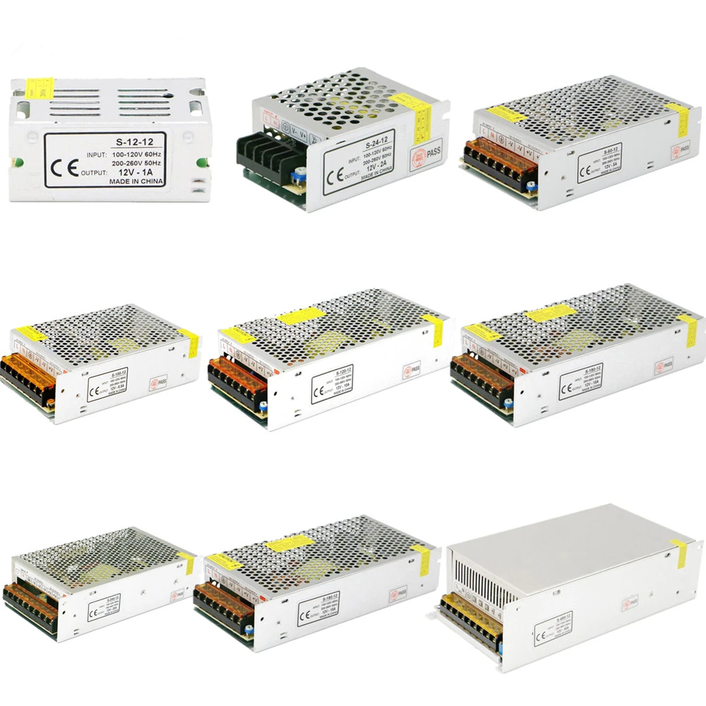 

Lighting Transformer AC110V-220V to DC 5V 12V 24V Power Supply Adapter 5A 10A 15A 20A 30A for LED Strip Light Switching Power