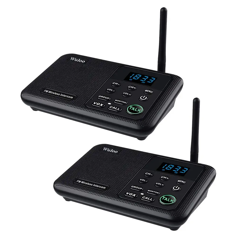 Sistema di citofono Wireless FM a 22 canali Wuloo per uffici aziendali domestici comunicazione interfono da camera a camera