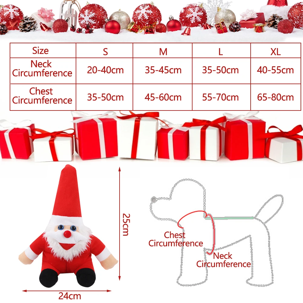 Dog Christmas Pet Clothes Santa Claus Riding A Deer Jacket Coat Pet Christmas Dog Apparel Costumes for Small Large Dog Outfit