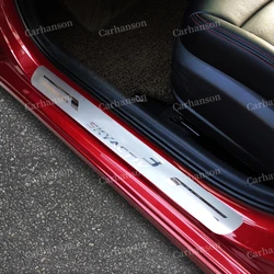 For Mazda 3 2023 2021 2019 Car Accessories Door Sill Trim Strip Stainless Steel Pedal Cover Protector Styling Auto Stickers 2024