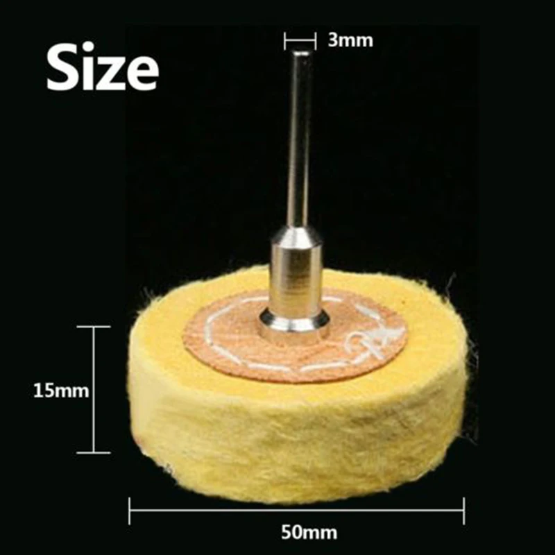 1PC T Style Polish Cloth Wheel Brush Head Grinder Shank Buffing  Brush Accessory Rotary Tool for Accessories Shank