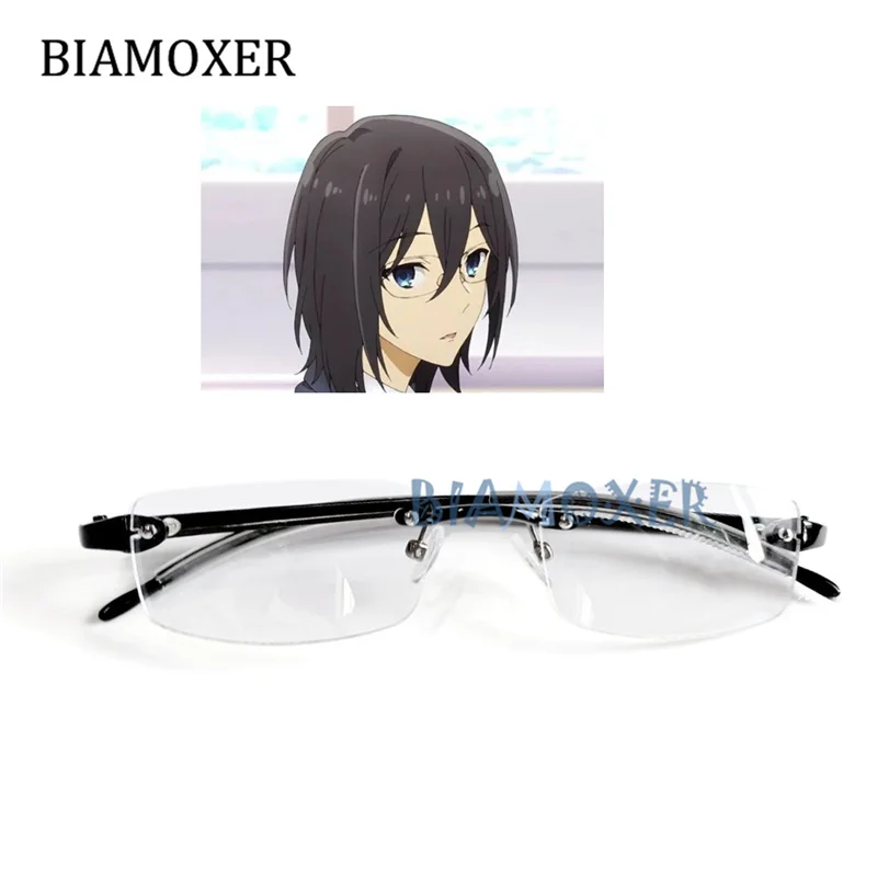 Anime Horimiya Miyamura Izumi Glasses Earrings Lip Ear clip Titanium Steel Cosplay Prop