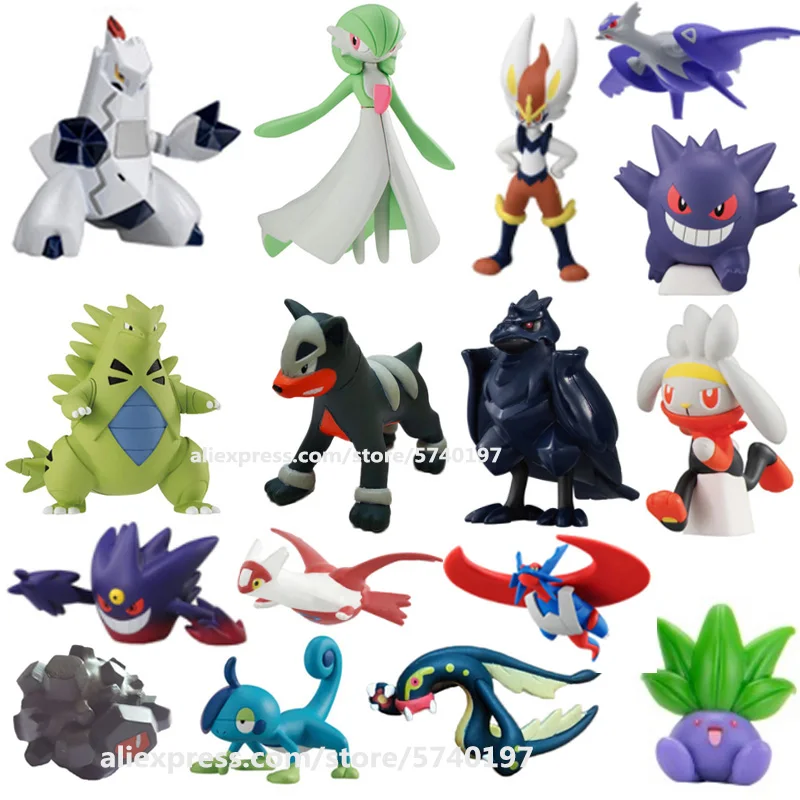 Anime Figures Sword Shield Pokemons Toy Zorua Duraludon Eelektross Totodile Cyndaquil Chikorita Tyranitar Pokemons Action Figure