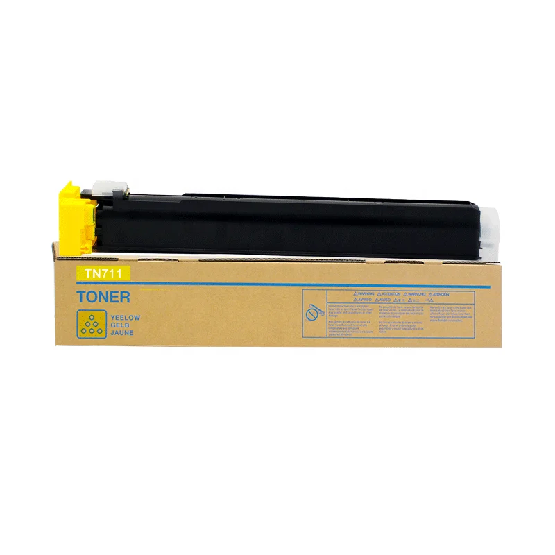 Cartucho de tóner TN711 para Konica, compatible con minolta, bizhub, C654, C754, C654E, C754E, 4 unids/set, BK, C, M Y, nuevo