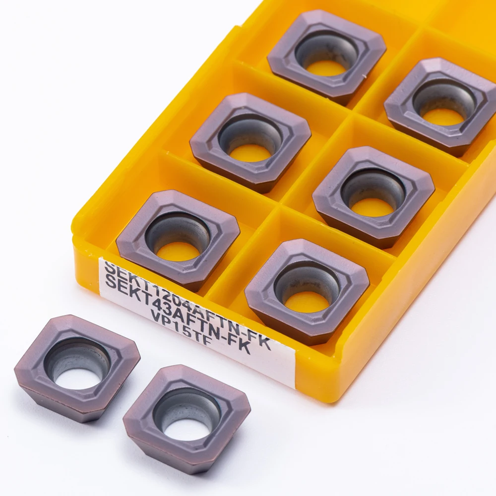 SEKT1204 AFTN FK VP15TF UE6020 US735 Internal Cutter Hardness Carbide Blade Lathe Turning Tool Aluminum Inserts SEKT 1204 10PCS