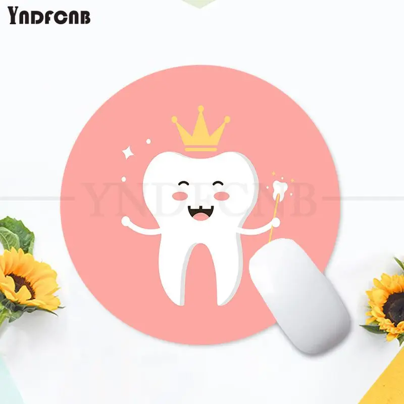 YNDFCNB Boy Gift Pad cartoon Cute white teeth Durable Rubber Mouse Mat Pad gaming Mousepad Rug For PC Laptop Notebook