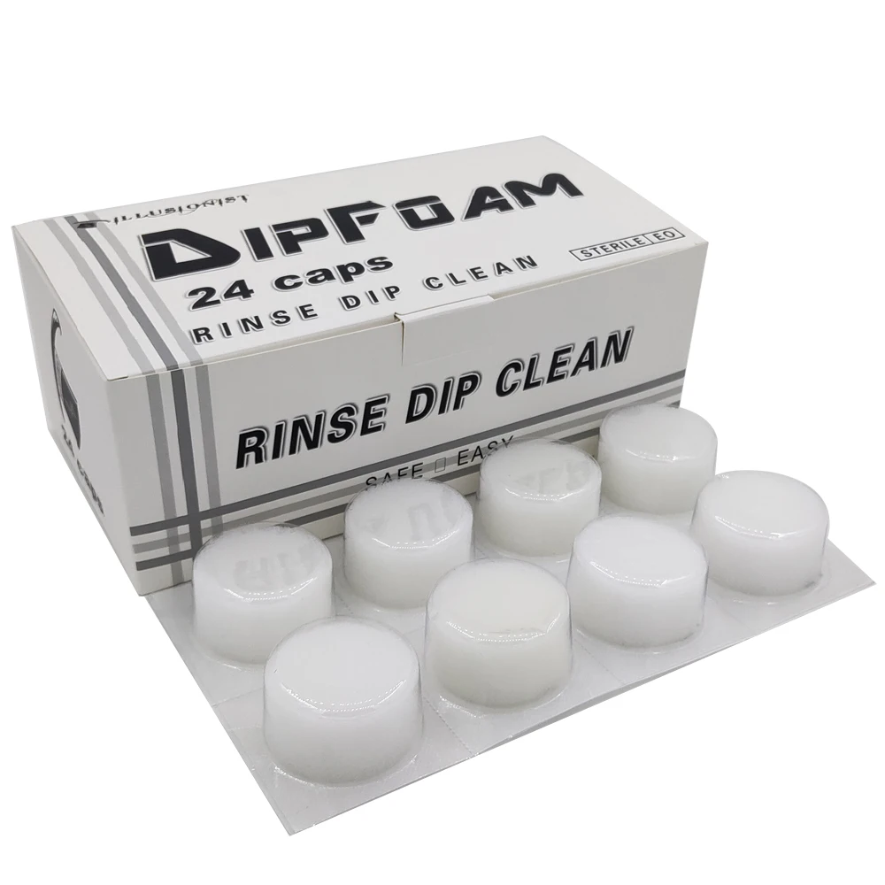 

24pcs microblading Disposable Tattoo Dip Foam for Tattoo Needle Dip Foam Cleaning Cup Clean Dip Tattoo Supplies accessories