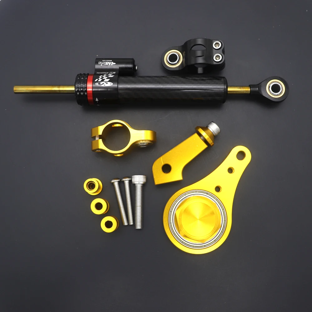 Artudatech Motorfiets Stuurdemper Stabilizer met Beugel Ondersteuning Voor Kawasaki ZX6R 636 2005 2006 Accessoires