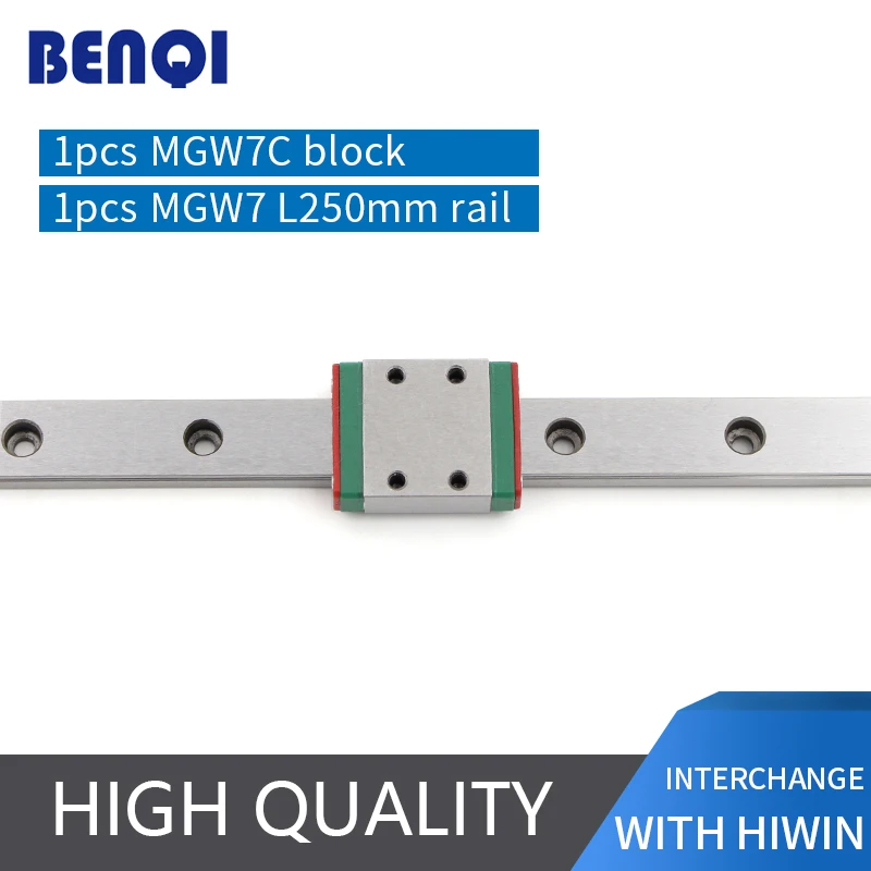 FREE SHIPPING cnc linear guide  MGW7- L 250mm + MGW7C block