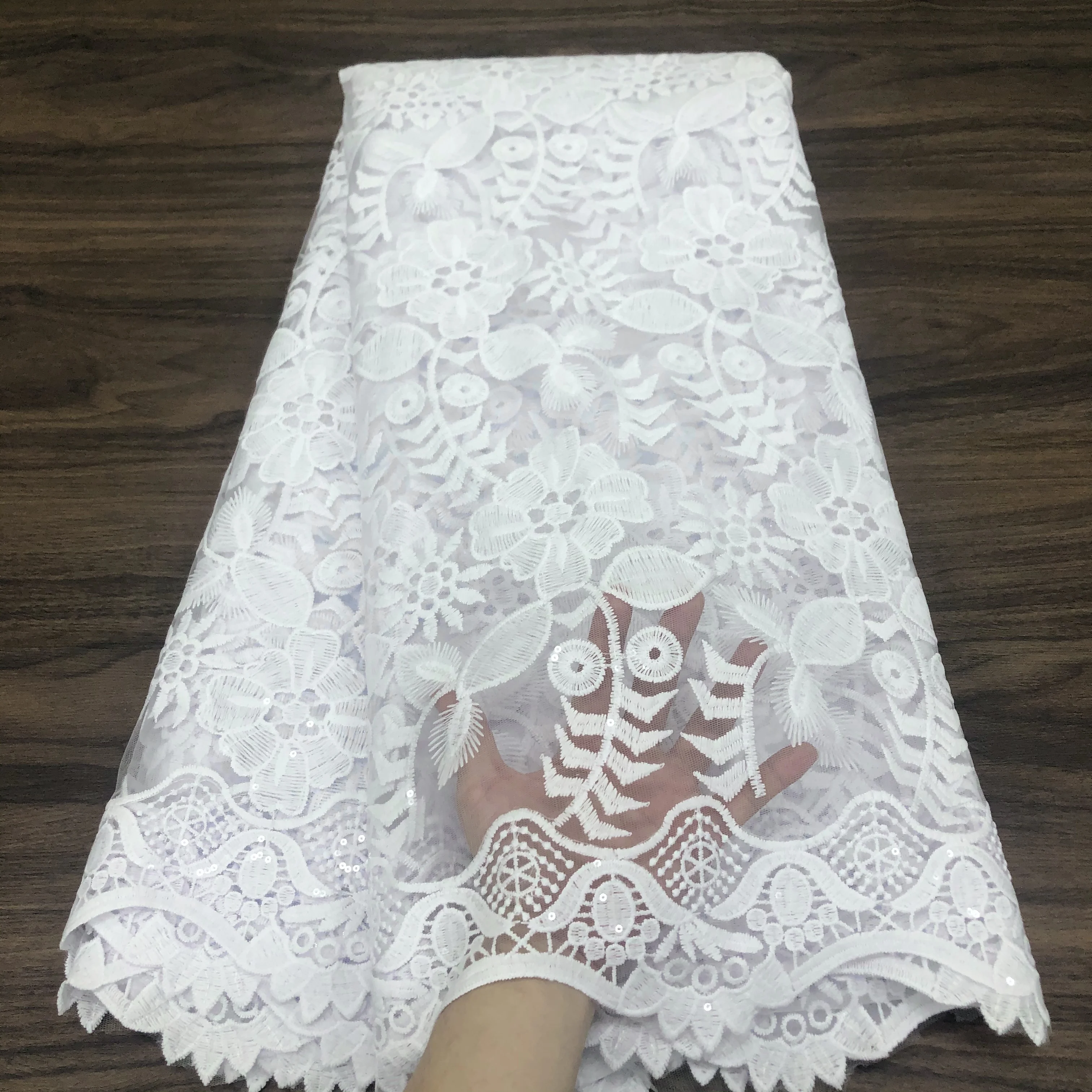 African Cord Lace Fabric for Wedding, High Quality