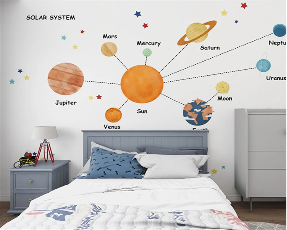 

beibehang Customized papel de parede modern new children's bedroom living room decoration painting starry sky wallpaper