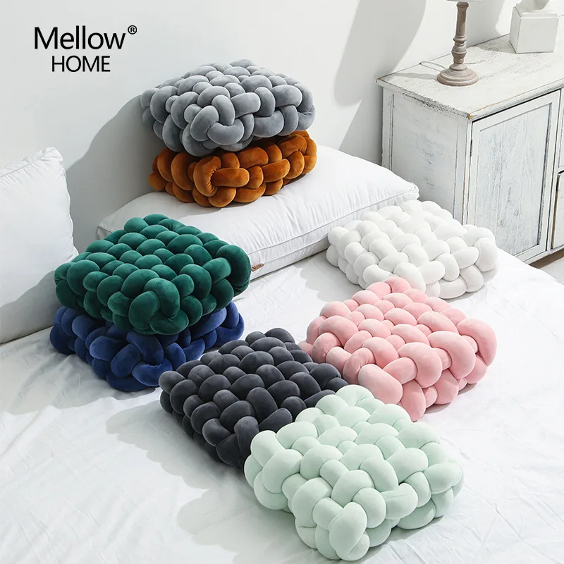 

Armchair Seat 30x33x12cm Thick Warm Cushions Soft Pillow Sofa Cushions Knitted Square Pillow For Sofa Chair Decoractive Props