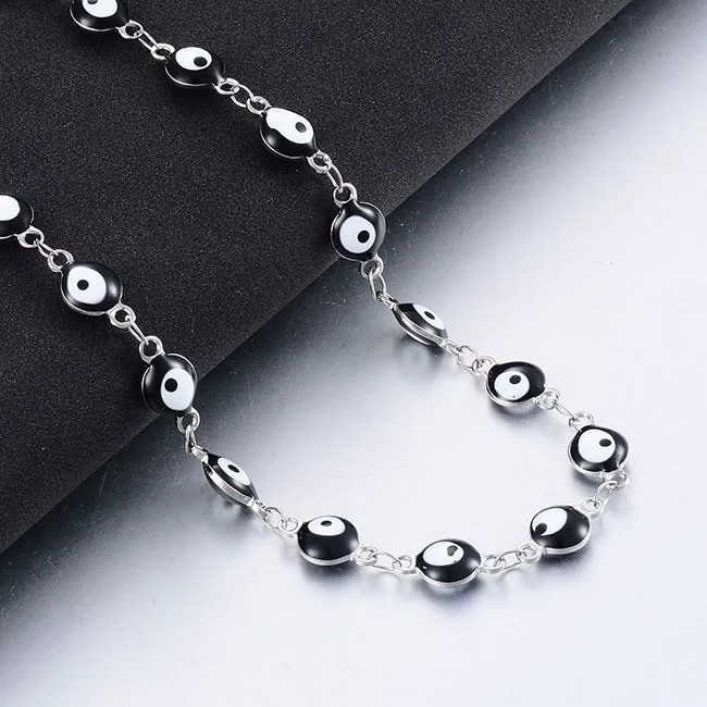 Edelstahl-Damenkette, neu, 6 mm, geklebte Halskette, verschiedene Farben, individuell anpassbar – Detail 6