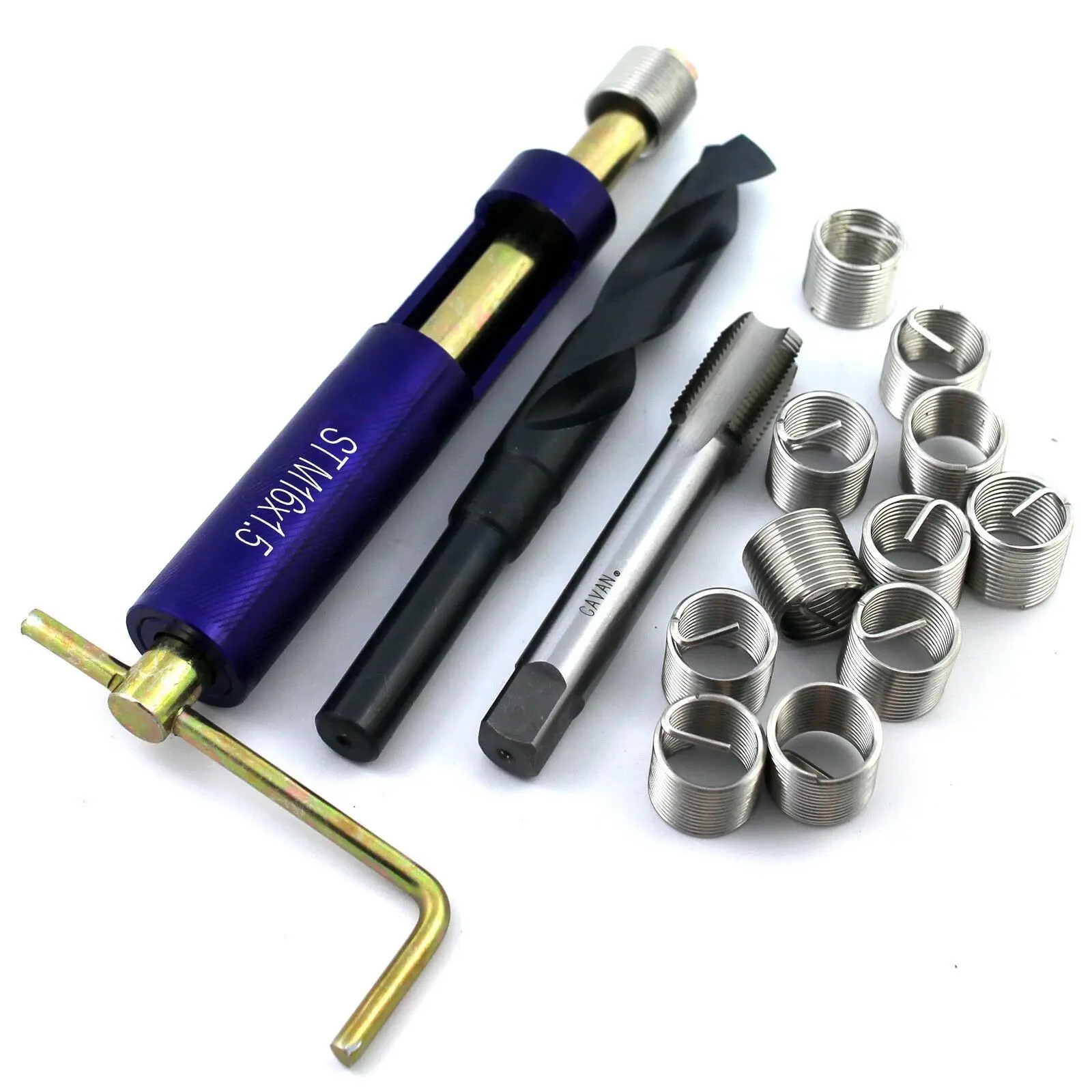 M16 x 1.5 Helicoil Thread Repair Kit Drill and Tap Insertion tool